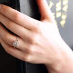 Sparkling 3/4 carat round cut diamond engagement ring