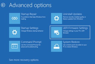 Click UEFI Firmware Settings