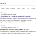 Searching a phone number on Google