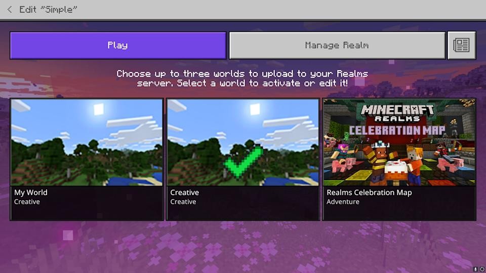 Minecraft Menu Screenshot