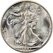 Walking Liberty Half Dollar with high collector's value