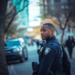 A police officer on a street