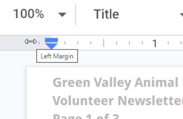 Cursor Changing to an Arrow for Margin Adjustment