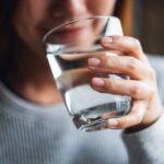 Woman drinking water