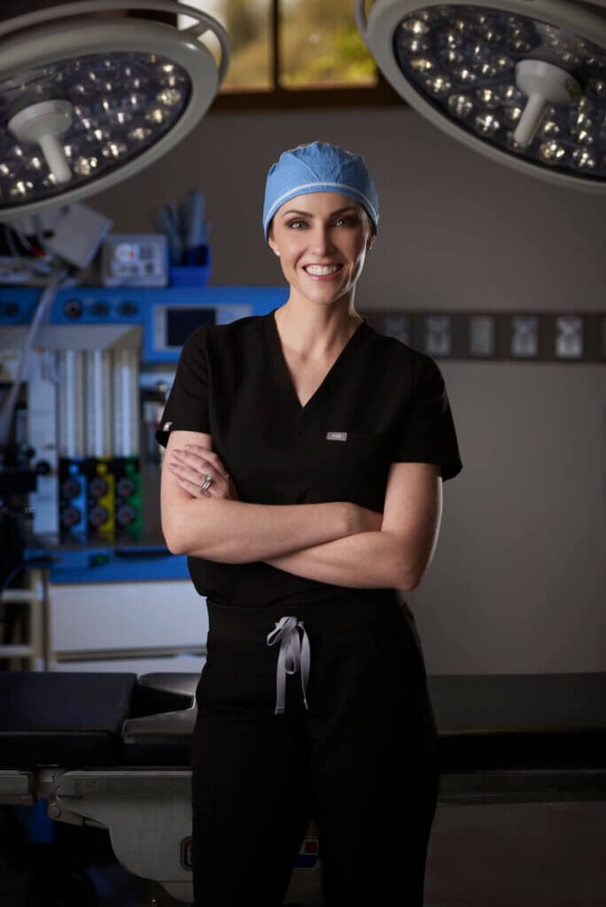 Woman after blepharoplasty