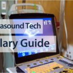 Sonographer at work performing an ultrasound examination, highlighting the detail-oriented nature of the profession