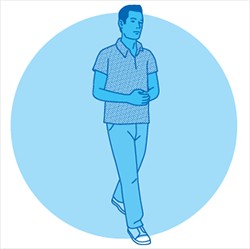 Walking meditation brings awareness to the sensations of each step