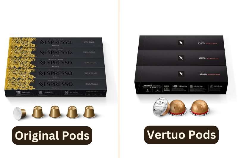 Caffeine in Nespresso Original vs. Vertuo Pods