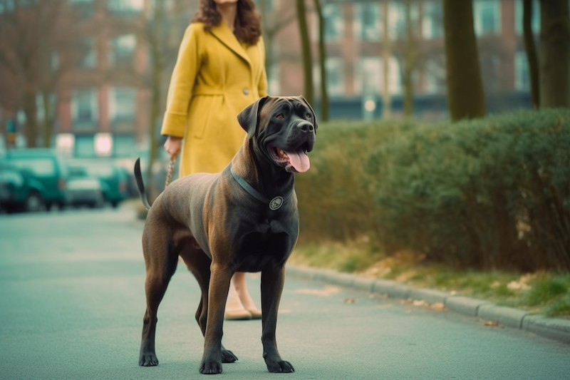Cane Corso puppy playing