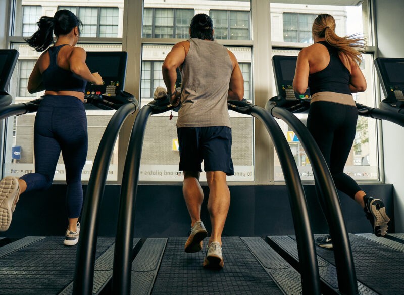 Weight machines at Crunch Fitness, offering a variety of options for strength training