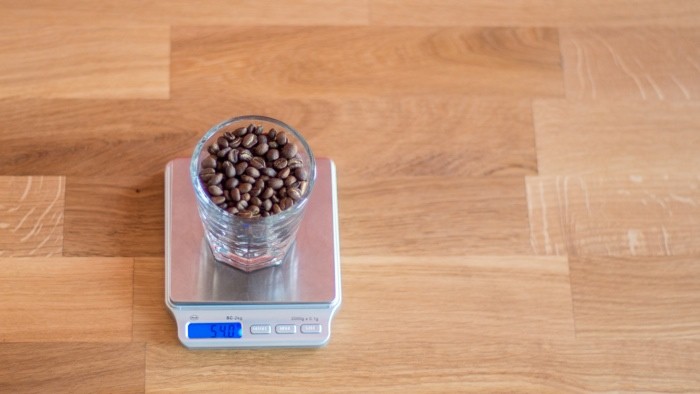 Freshly ground coffee beans