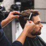 Man getting a haircut