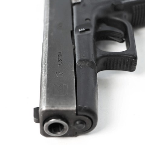 Glock 19 Gen 2 slide markings showcasing model and manufacturer details