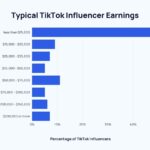 Breakdown of TikTok influencer earnings showing most earning less than $15,000