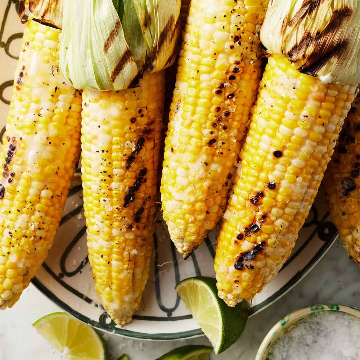 Perfectly grilled corn on the cob
