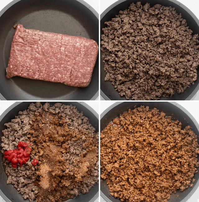 Ground beef tacos with lettuce