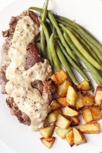 HelloFresh Peppercorn Sauce and Steak Meal