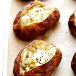 Perfectly Baked Potato with Butter and Salt