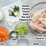 Assortment of fresh vegetables including carrots, celery, and onions.