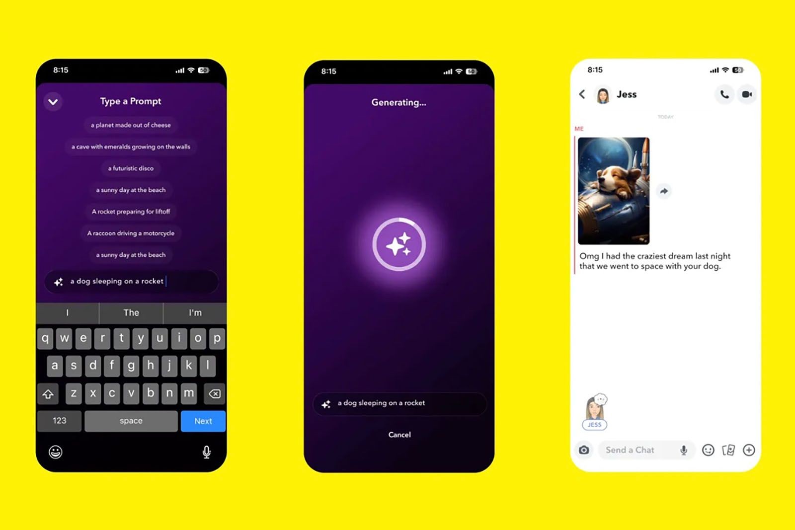 Snapchat gen AI features