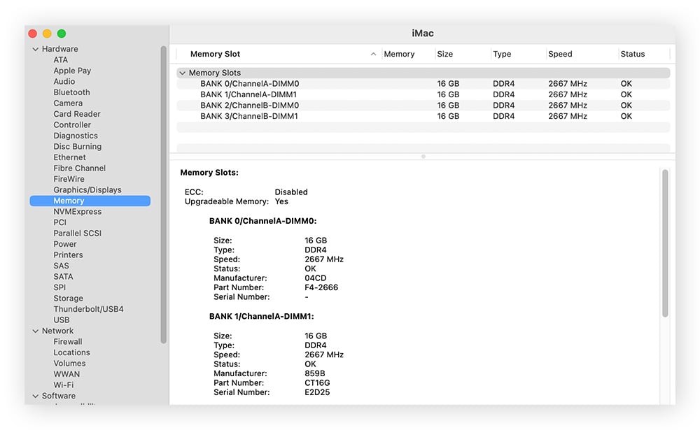 To check RAM type, click Memory, then you