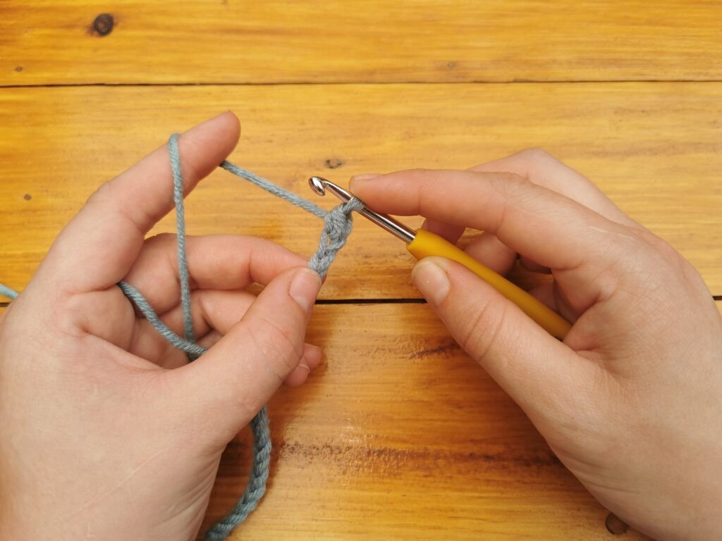 Pull through both loops on the hook