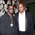 Jay-Z with his debut album cover