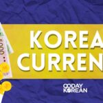 Korean won bills and coins from a Korean coin purse