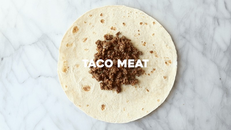Taco Bell Crunchwrap Supreme layers
