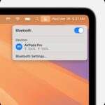 AirPods Pro Connected to MacBook Control Center