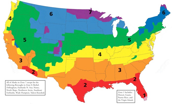 Map of recommended insulation levels