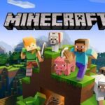 Minecraft world with diverse biomes and structures