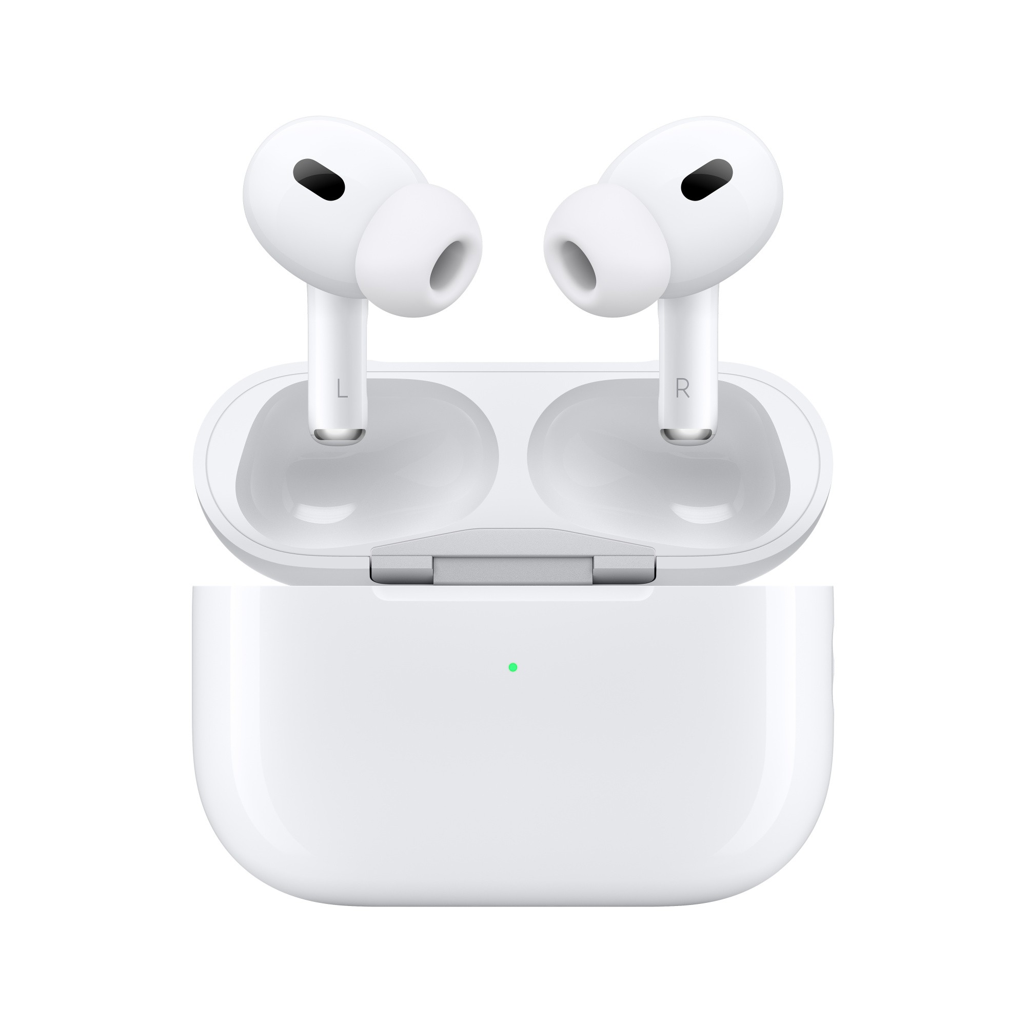 Close up of AirPods Pro 2nd gen in the charging case