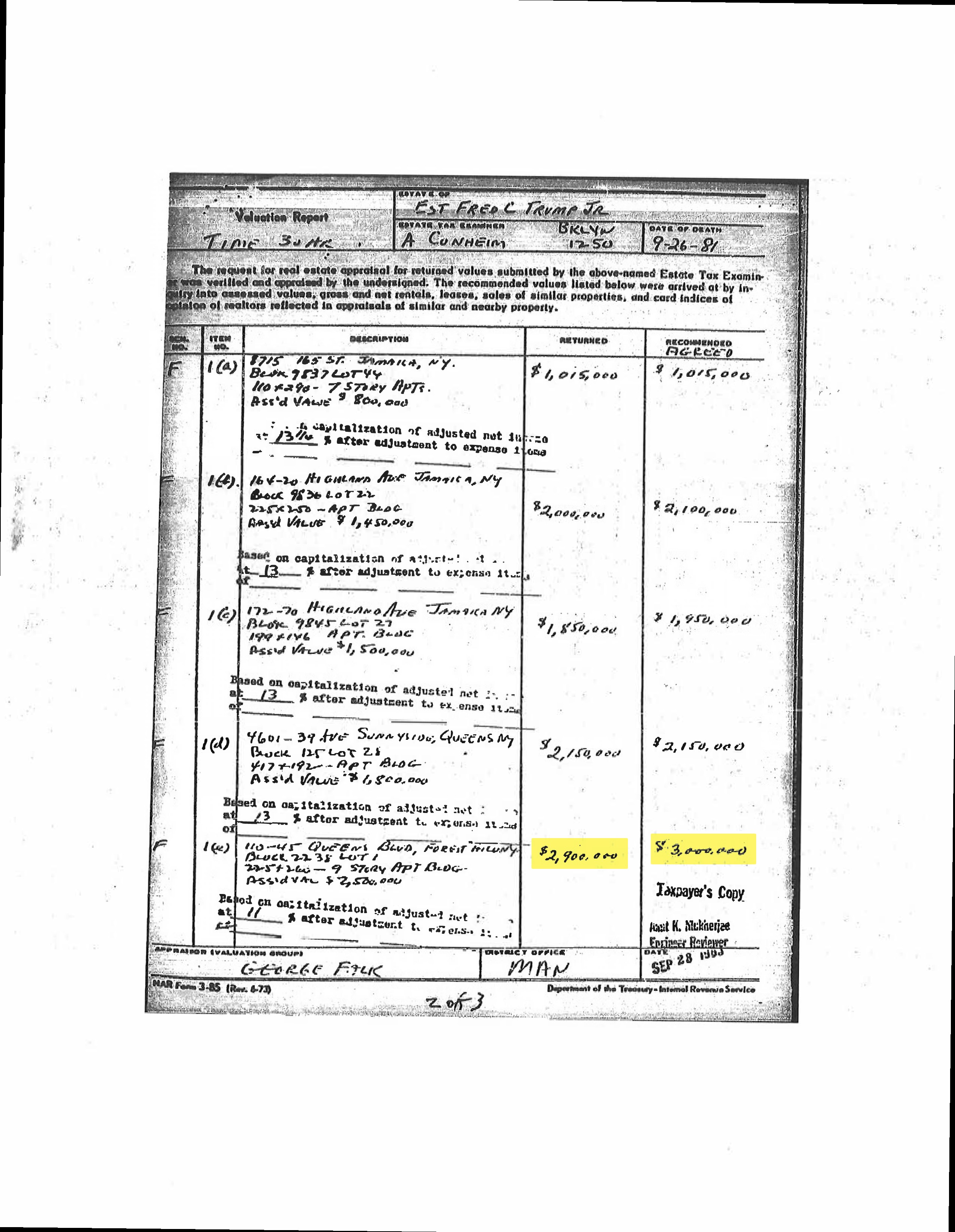 Fred Trump's success in real estate development