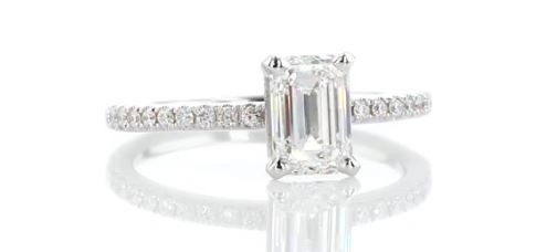 Vintage Oval 1 Carat Engagement Ring in 14K White Gold from James Allen