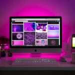 Romantic mood lighting sets the stage for intimate kissing
