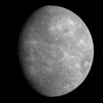 Mercury's cratered surface, showcasing its proximity to the Sun and frequent asteroid impacts.