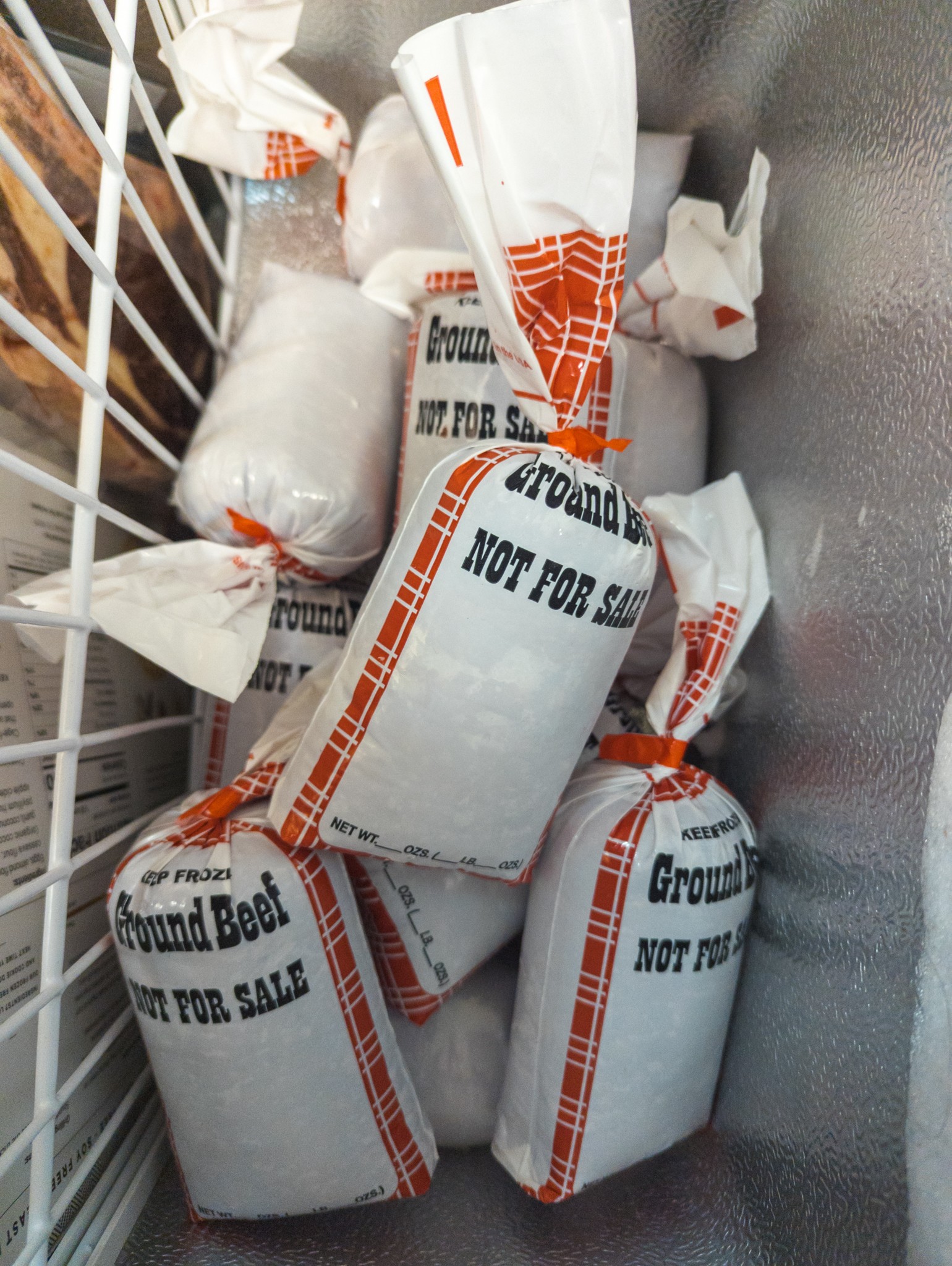 Ground Beef in Freezer