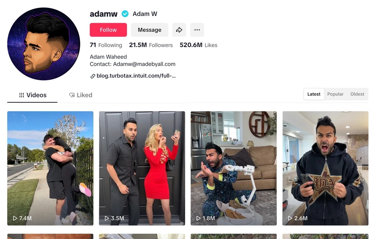 Screenshot of Adam W