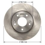 Brake rotors with visible wear and rust, indicating the need for replacement