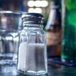Salt shaker dispensing salt