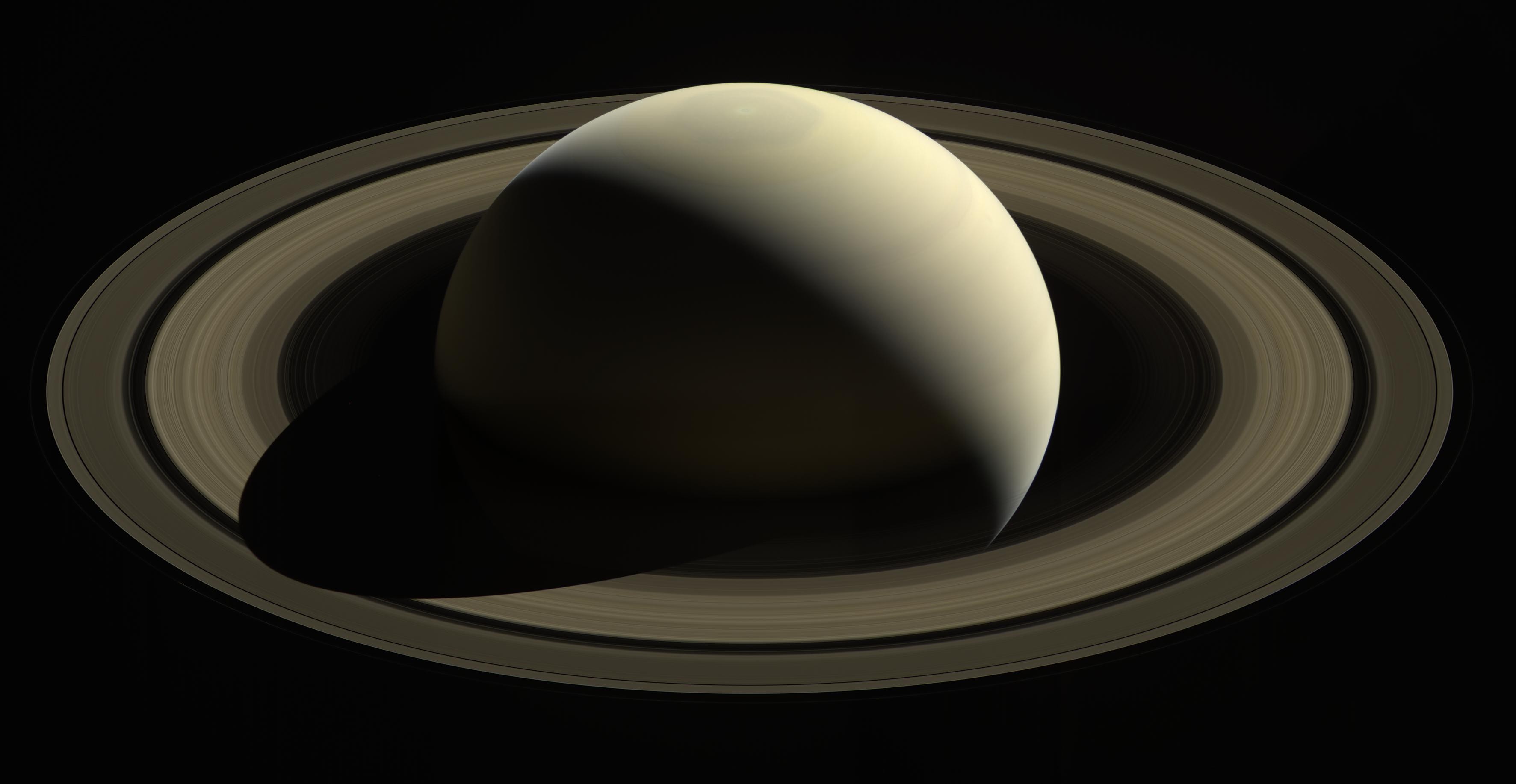 Saturn and its magnificent ring system.