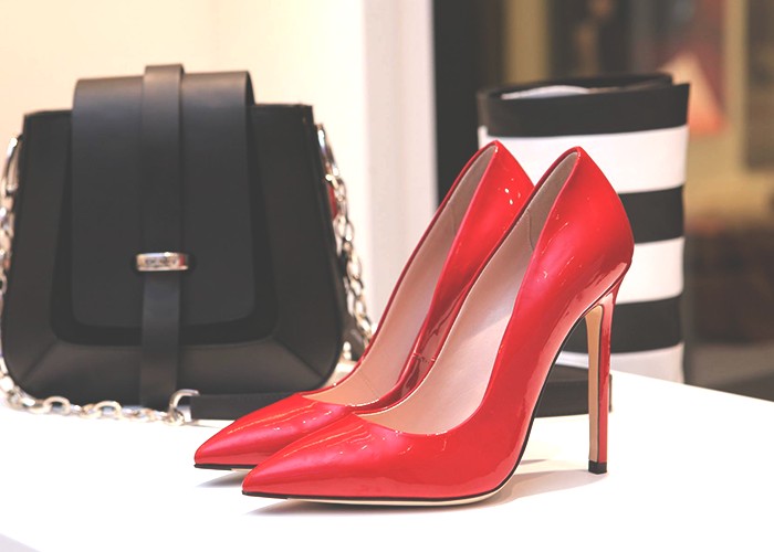Stripper high heels and bag