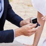 man about to put engagement ring