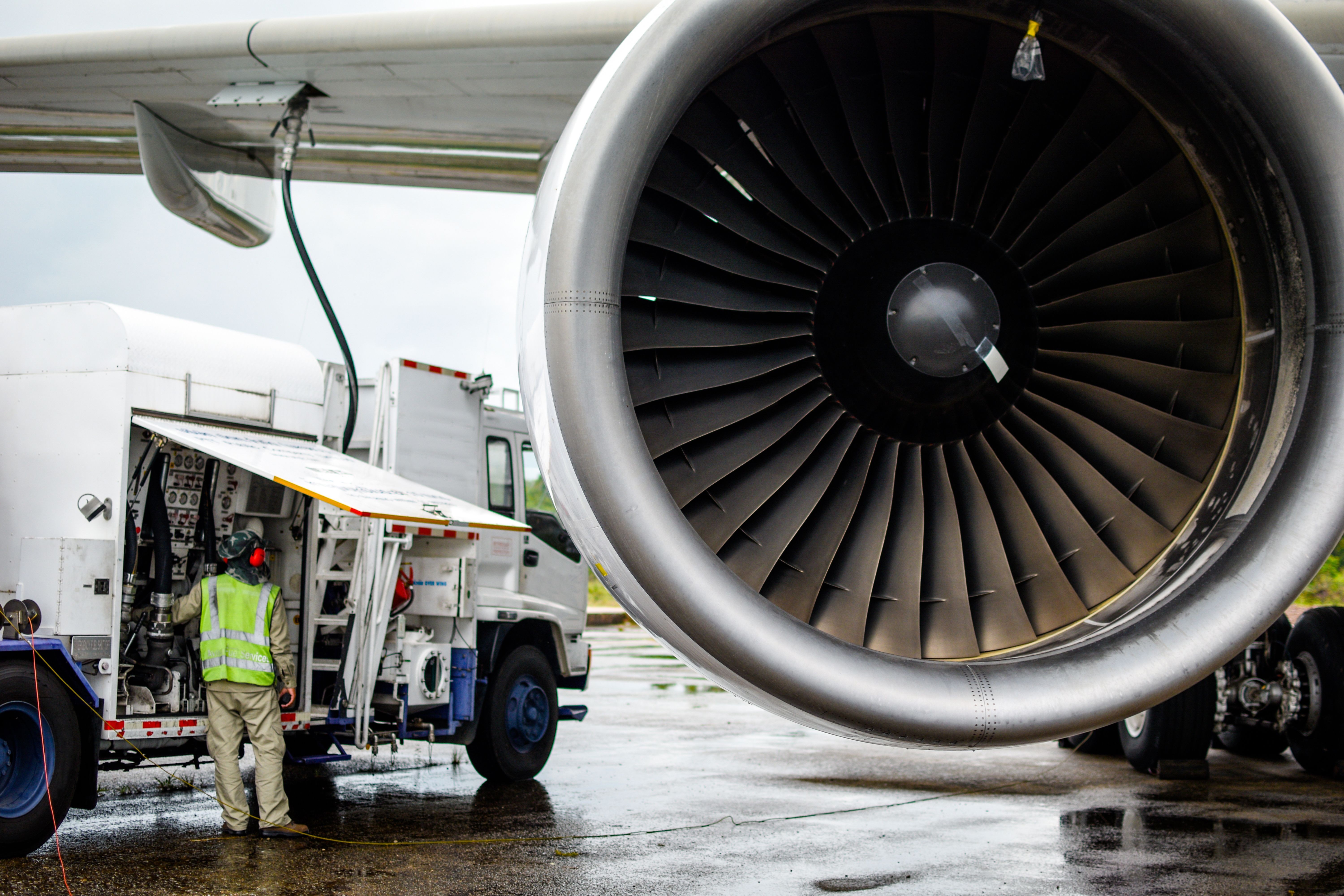 Aircraft refueling at the airport
