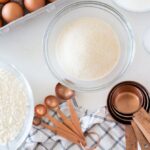 Measuring cups and spoons for cooking and baking.