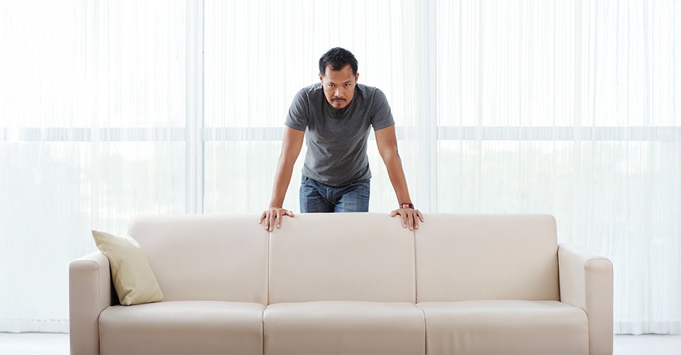 Three-seater sofa weight