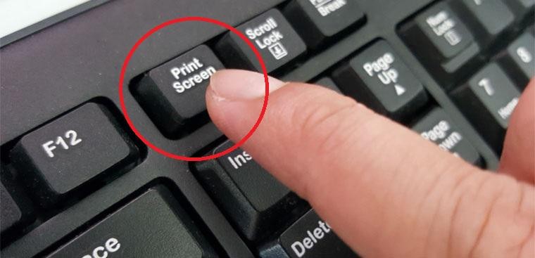 Pasting a screenshot in Paint