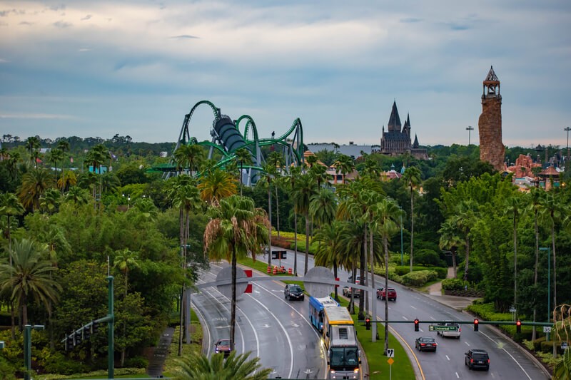 Universal Orlando Valet Parking Area