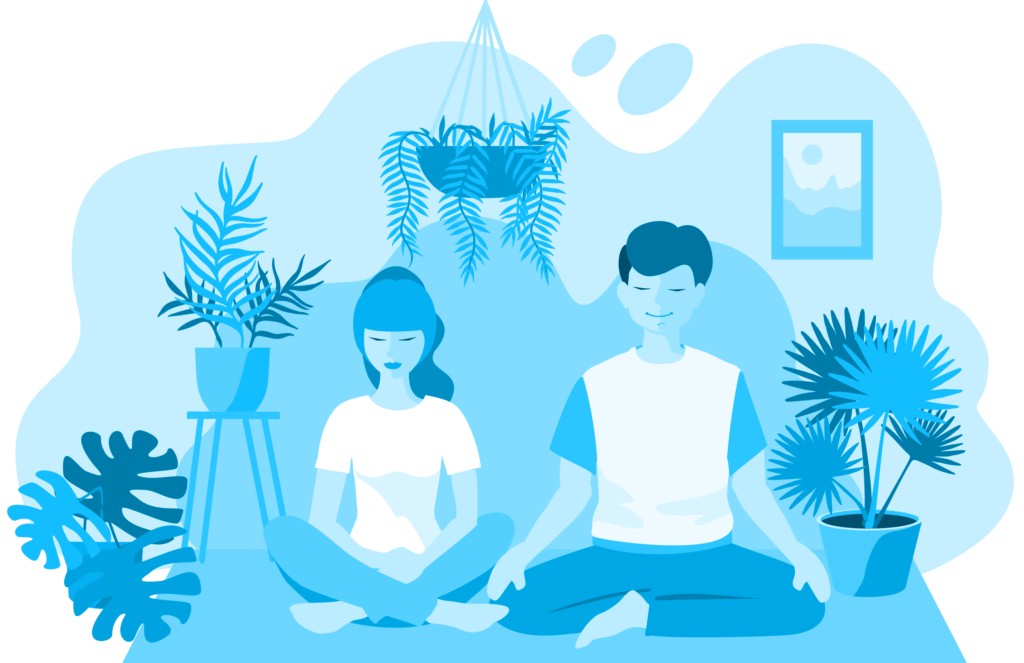 Mindfulness meditation involves focusing on the present moment, such as the breath, to achieve a state of calm and awareness